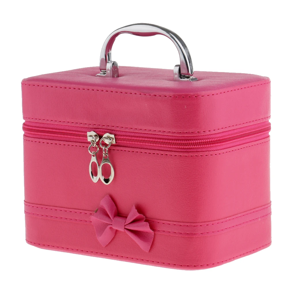 Portable Handbag Zipper Makeup Cosmetic Organizer Storage Case Box Travel