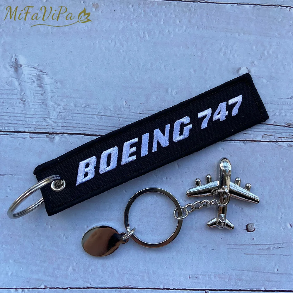 20 PCS/Set Boeing 747 Air Traffic Control Air Tag Keychains Porte ATC Gift Aviation Flight Crew Key Chain with Metal Keyrings