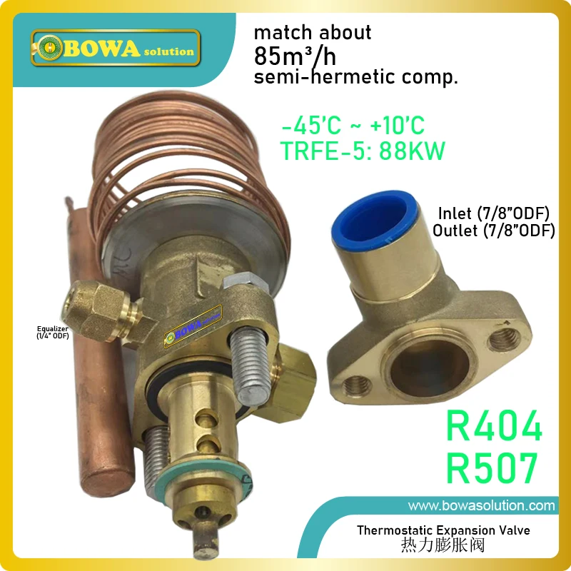 30HP HMBP R404/R507 TEV constantly modulates the refrigerant flow to maintain the superheat for which it has been adjusted