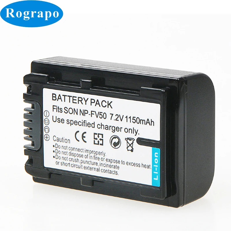 New 1150mAh NP-FV50 NP FV50 Camera Battery For Sony HDR-CX150E DCR-DVD308 DCR-SR300 DCR-HC48 Accumulator