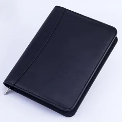 A5 File Folder Document with Calculator Zipper Fichario Binder Padfolio Notebook Briefcase Executive Spiral Travel Note Book Bag