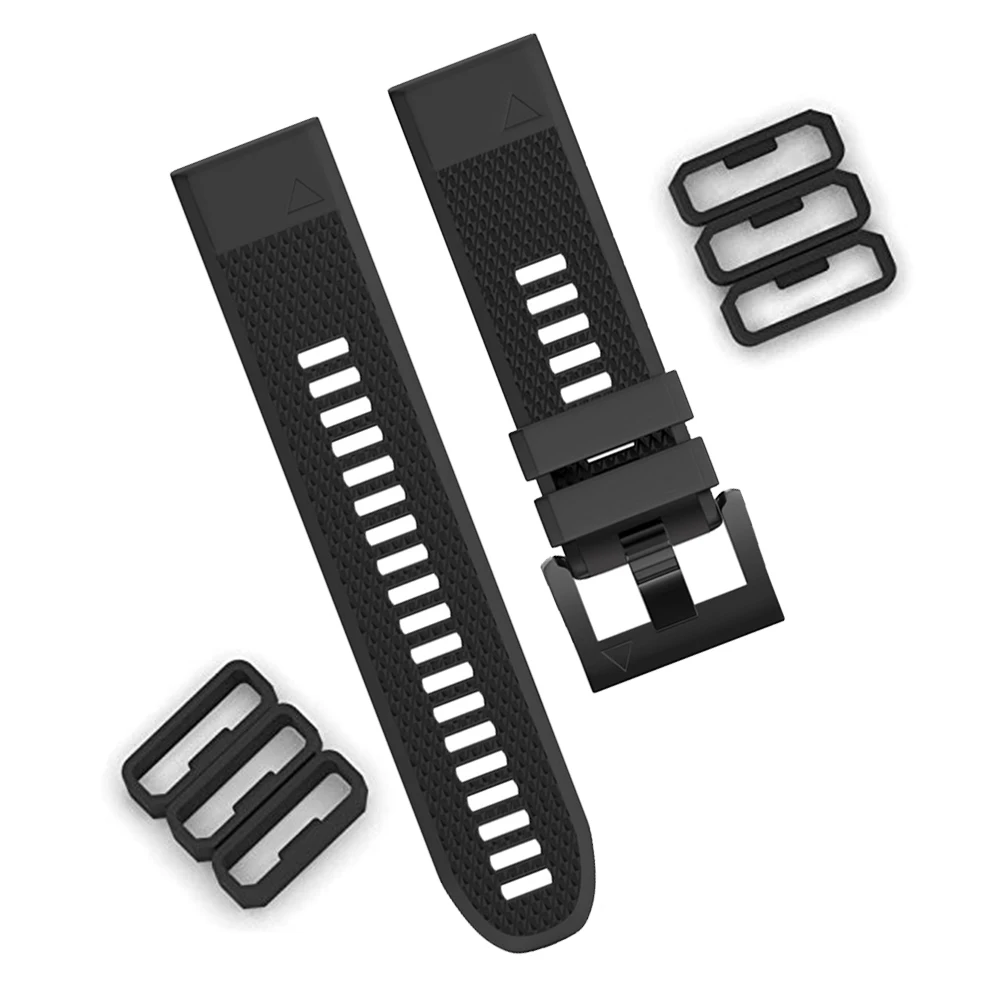 22MM Watch Strap Band Loop Rubber Replacement Security Holder Retainer Ring 5pcs For Garmin Fenix 6 6 Pro 5 5Plus Forerunner 945