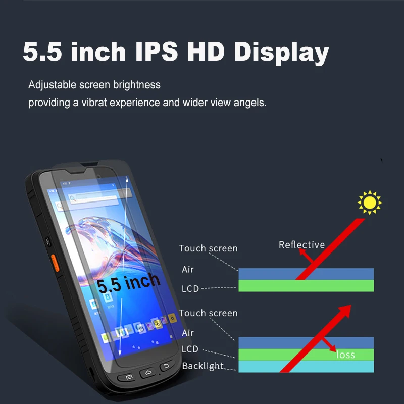 Imagem -02 - Rugline Octacore Android 10 Mobile Data Collector 1d 2d Barcode Scanner Ip67 Rugged Handheld Pda Uhf Leitor Rfid com 4g Ram 64g