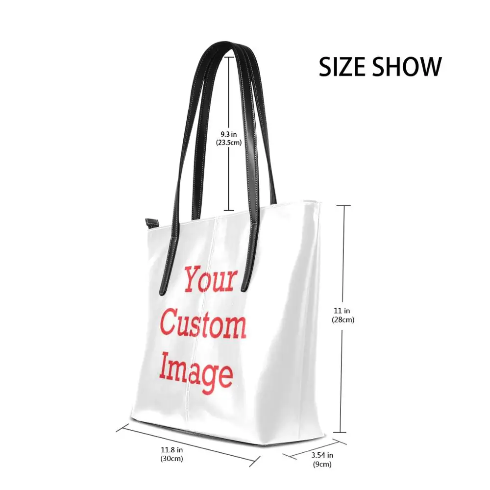 ALAZA New Shoulder bag Handbag for Women 2020 canvas Personalized customization Big PU Leather Shopping Bag ladie Messenger Bags