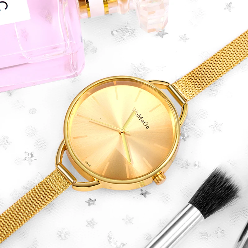 Womage Women's Watches Luxury Fashion Gold Women Watches Womens Watches Ladies Watch relogio feminino reloj mujer horloge dames