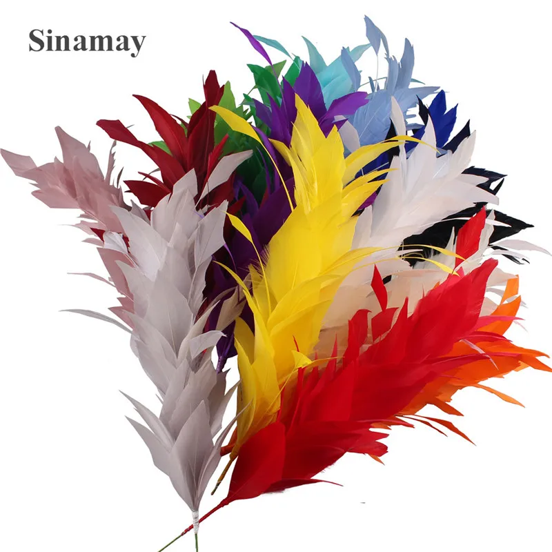 25-35CM Colorful Dyed Goose Feather Accessories DIY Wedding Hats Millinery  Decorations Elegant Party Clothes Feathers 1Pcs/Lot