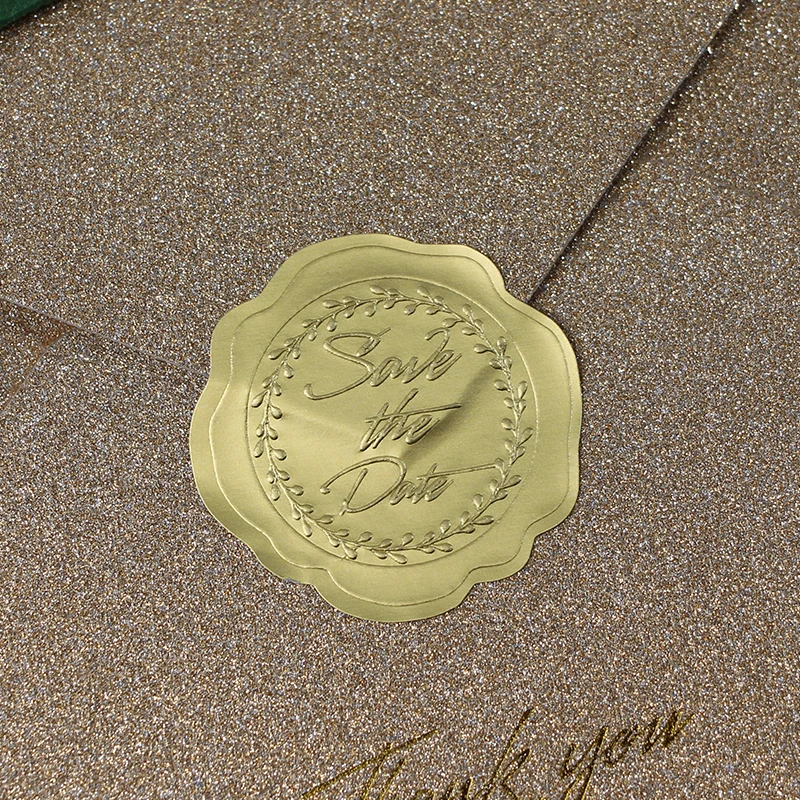 12pcs/2 Sheets Gold Rose Bumpy Sticker Stickers Business Gift Box Packaging Sealing Label Baking DIY Gift Party Stickers Sheets