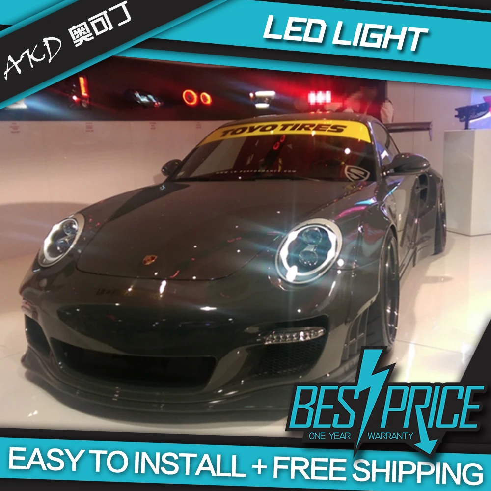 AKD Car Styling for Porsche 997 Headlights 2005-2008 911 LED Headlight DRL High Low Beam Xenon Head Lamp Accessories