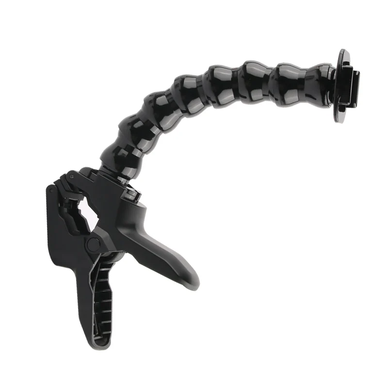 Ganasce Flex Clamp Mount con collo di cigno regolabile flessibile per GoPro Hero 10 9 8 7 6 5 Sjcam Yi 4K Action Camera treppiede accessorio