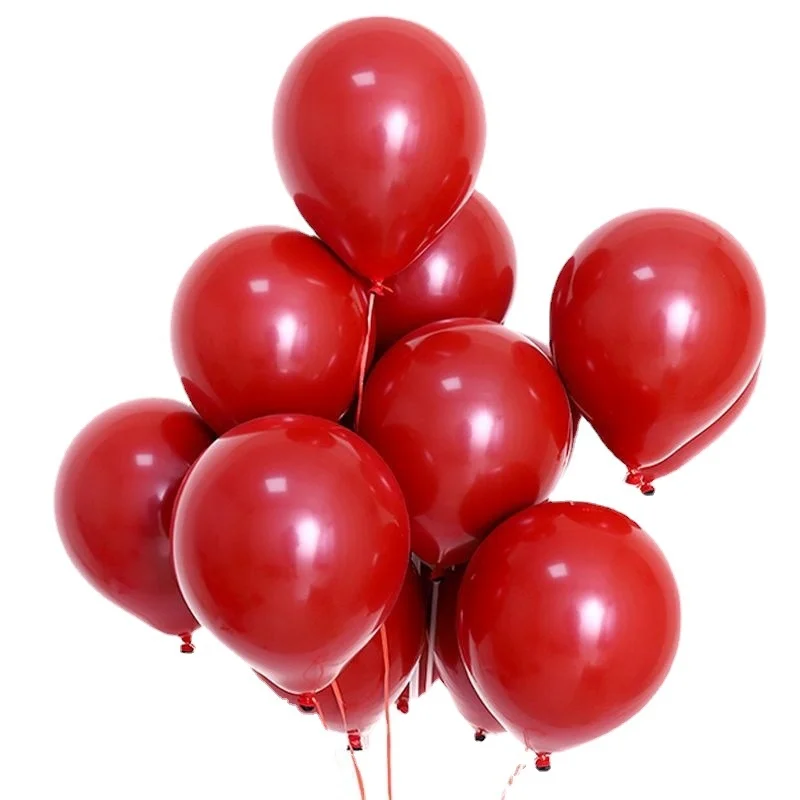 10pcs 10 inch double-layer red latex balloons black red balloons wedding arrangement Valentine's day marriage proposal balloons