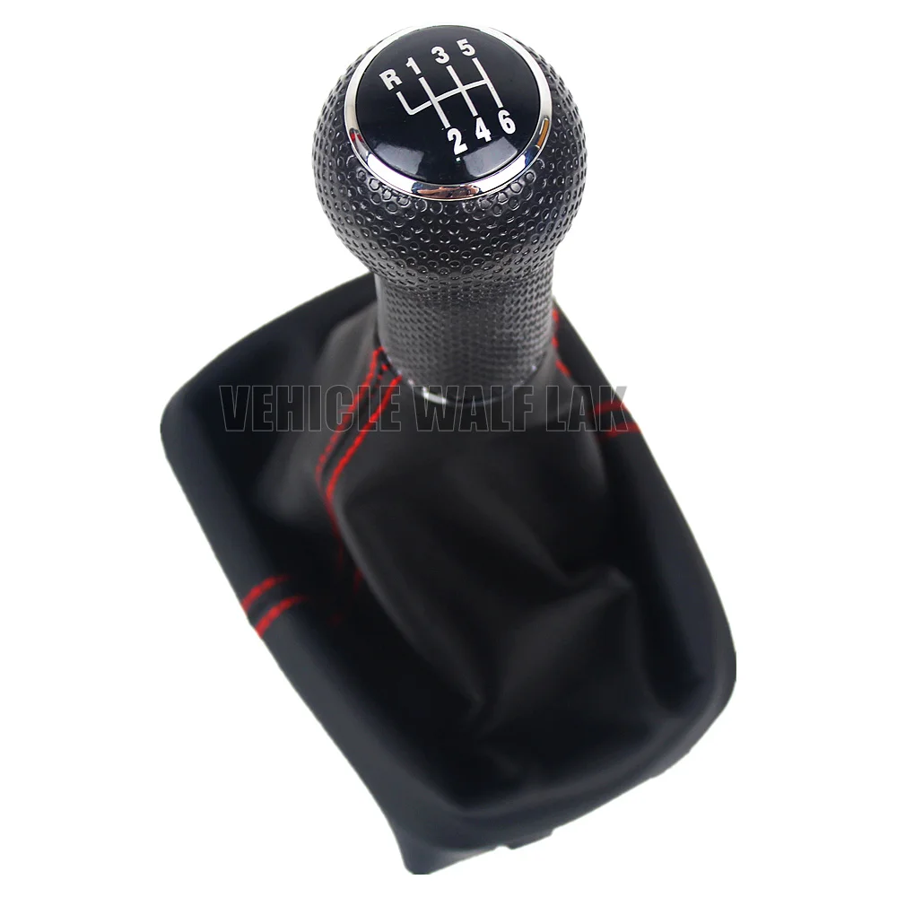 For VW Sharan 2001 2002 2003 2004 2005 2006 2007 2008 2009 2010 Car-Styling 5 / 6 Speed Car Gear Stick Shift Knob With Boot