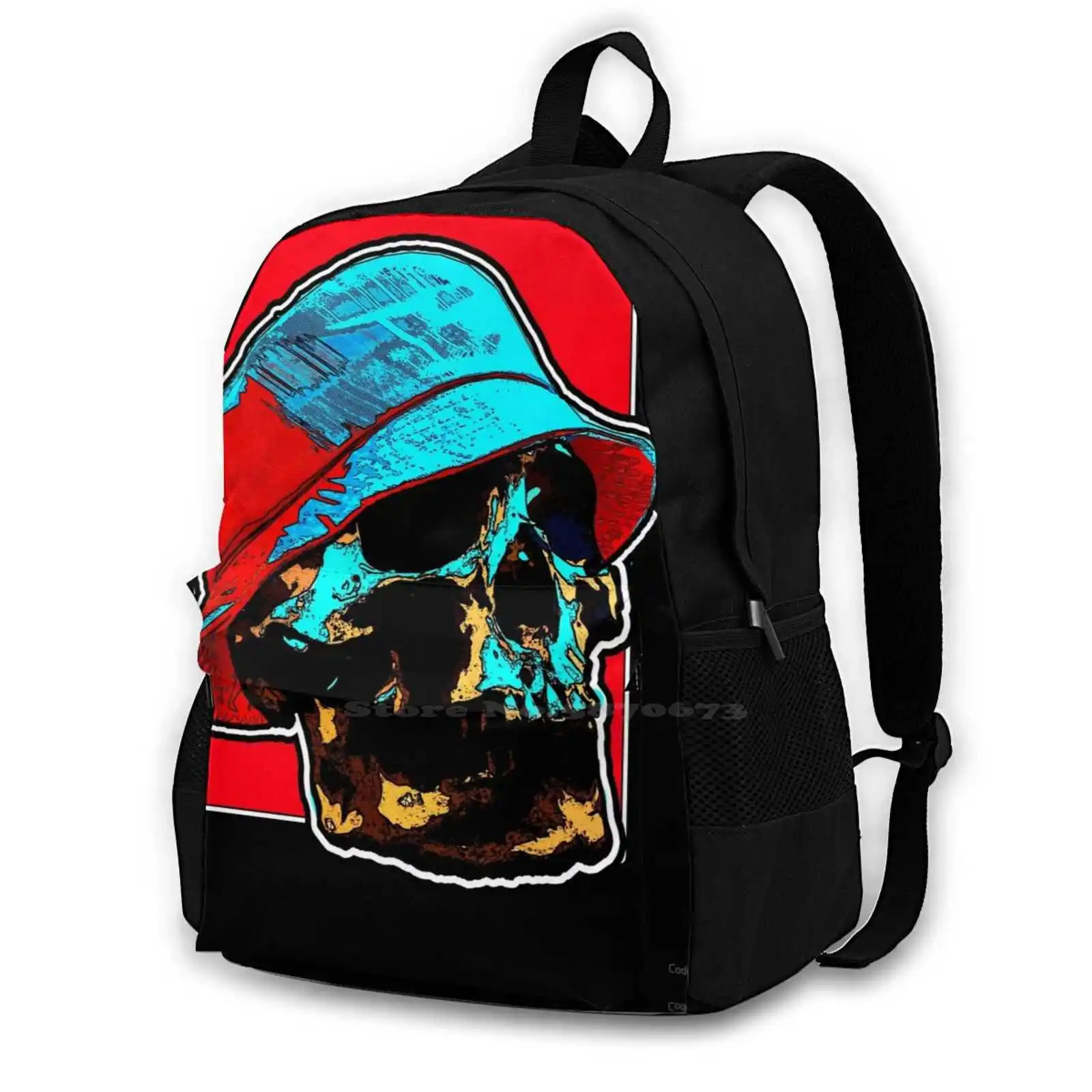 Skully Rucksack Knapsack Storage Bag Backpack Skull Kango Hip Hop Cool Skull Sugar Skull Tattoo Skull Skull Design Creepy Art