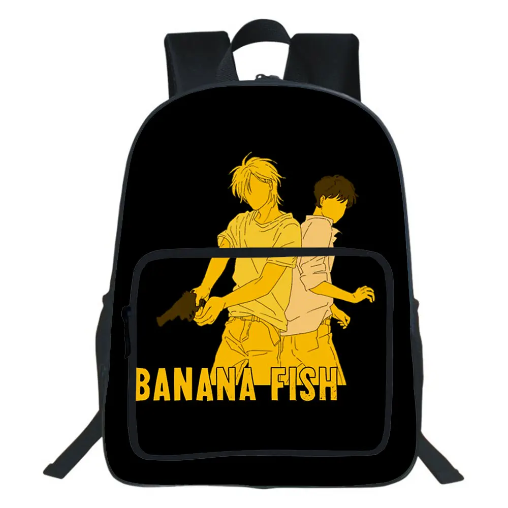 New banana Fish Backpack Boys And Girls Dag Teen School Bag Unisex Bag Cartoon Rucksack Mochila 19 Inch.Support Custom Logo