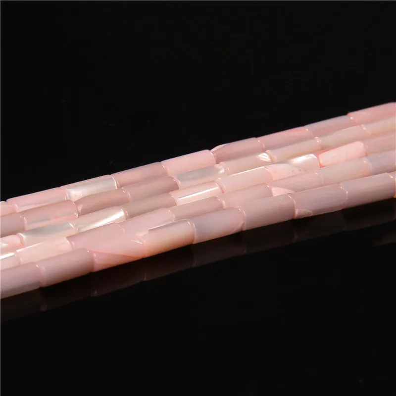 Colorful Natural Freshwater Shell Tube Beads Dyed Mother of Pearl Shell Loose Beads for Jewelry Making DIY Bracelet Necklace 15\