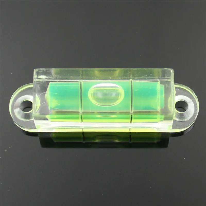 (10 Pieces/Lot) HACCURY Acrylic Square Level Bubble Mini Spirit Level Bubble Green Color with ears