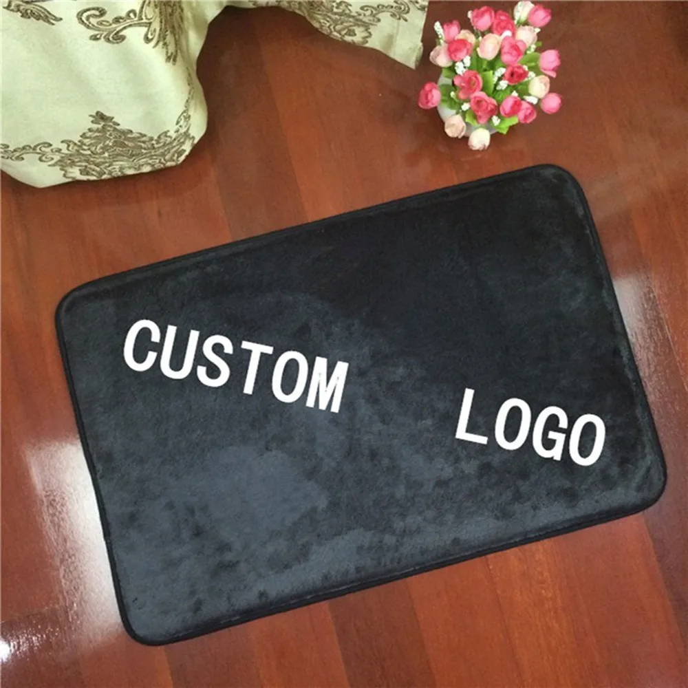 

Customized brand Logo Mat/Rug Your Photo/picture 3D Printing Carpets Area Rugs Soft Flannel Memory Foam Home Custom Large Carpet