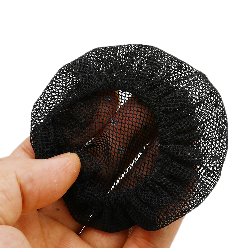 Filet à Cheveux en Maille Invisible, Blanc et Noir, Lignes Douces pour Perruques, Accessoires de dehors, 10cm, 1/10 Pièces