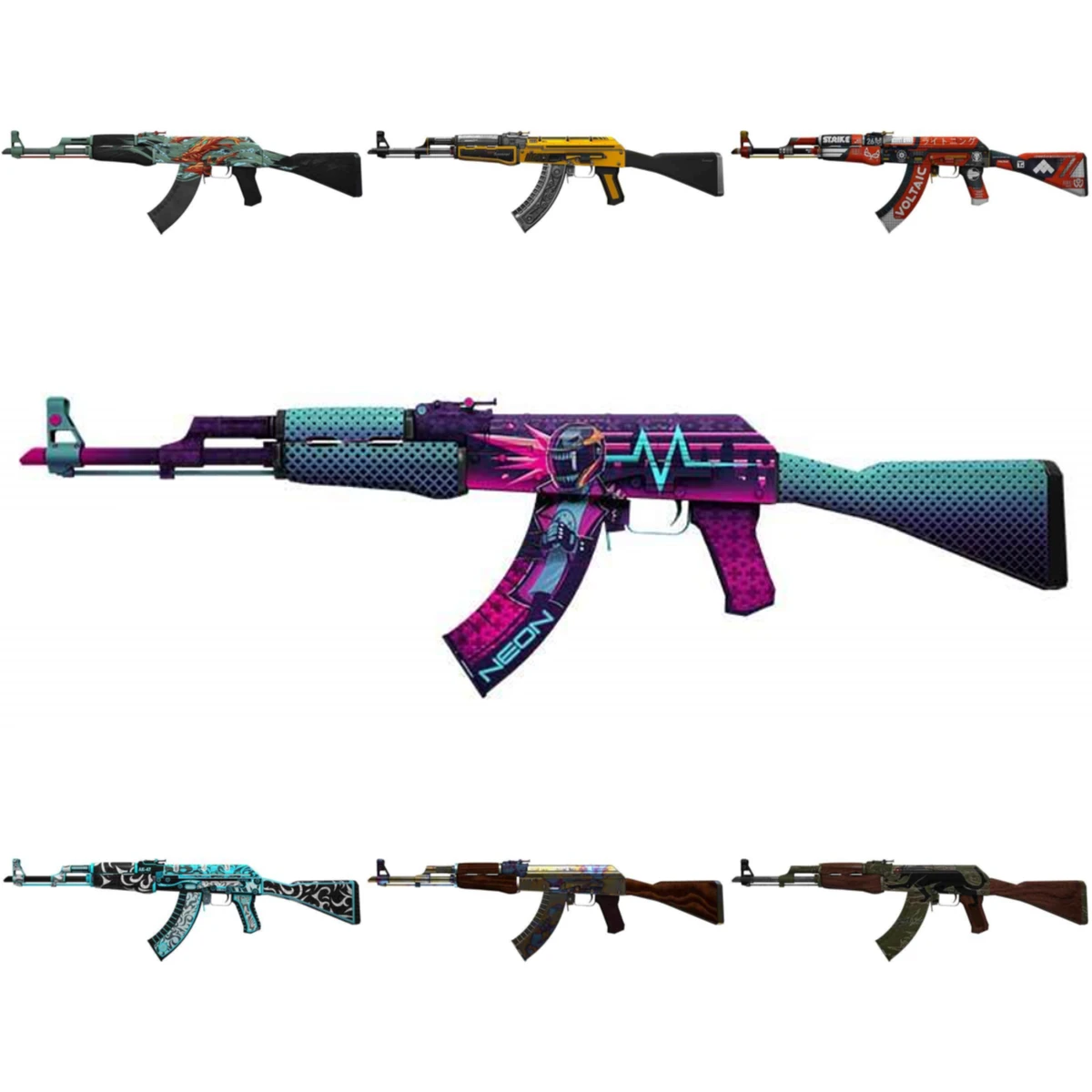 Funny Car Sticker CSGO Skin AK47 Auto Decal Fashion Waterproof Motorcycle Bumper Decorative Stickers