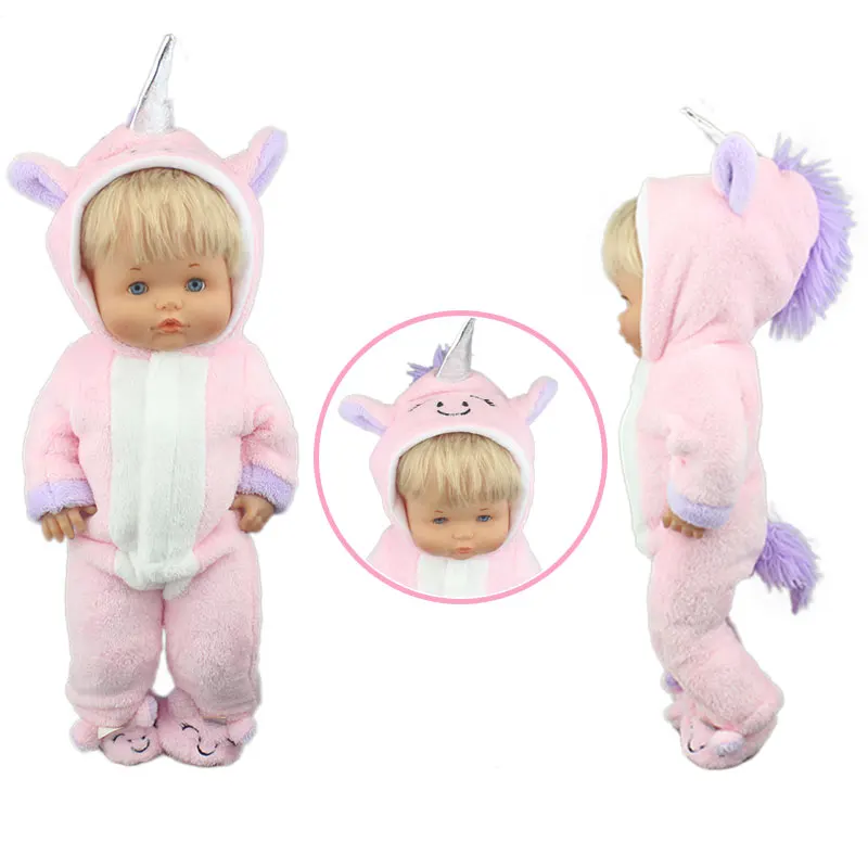 

New Plush animal clothing Suit For 42 cm Nenuco Doll 17 Inches Baby Doll Clothes