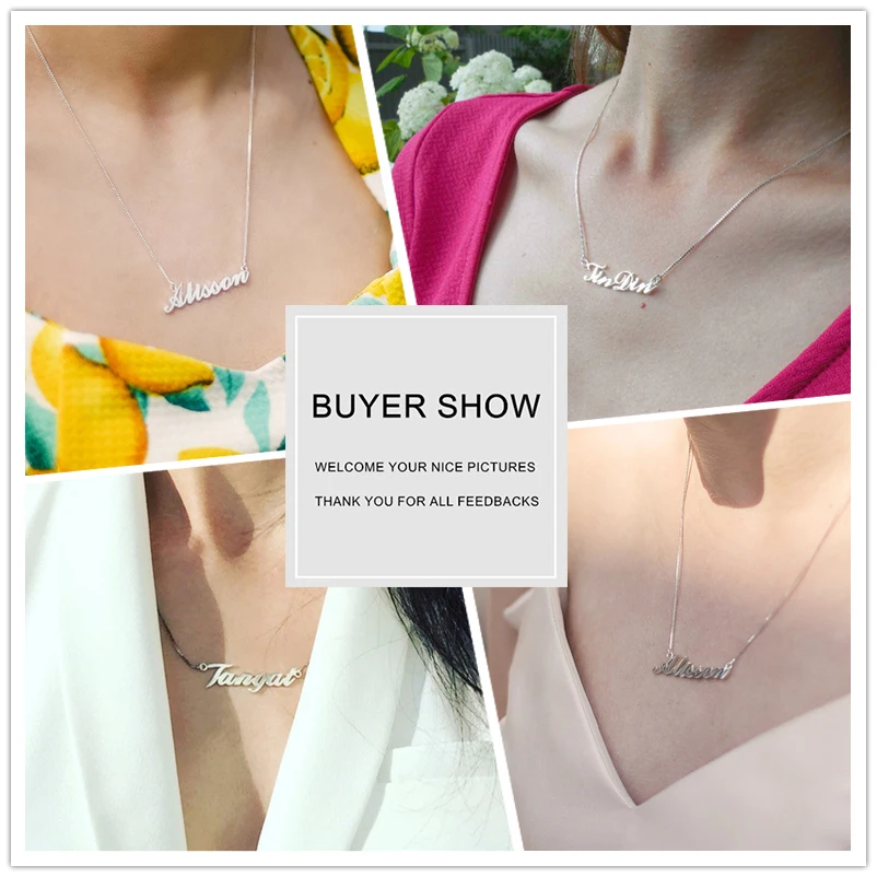 925 스털링 실버 맞춤형 명판 글자 목걸이, 맞춤형 이름 펜던트, 어머니 엄마용 생일 크리스마스 선물