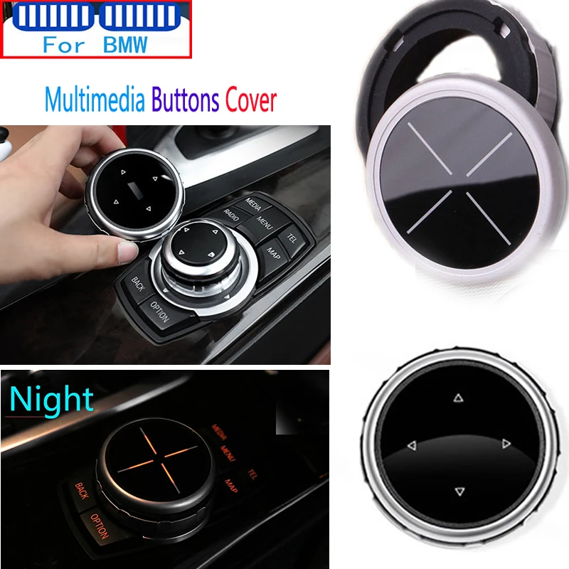 M Power For BMW X1 E84 X3 F25 X5 F15 F20 F30 F10 F11 G01 X4 G02 F26 X2 Z4 X6 E53 X7 Car Multimedia Buttons Cover iDrive Stickers