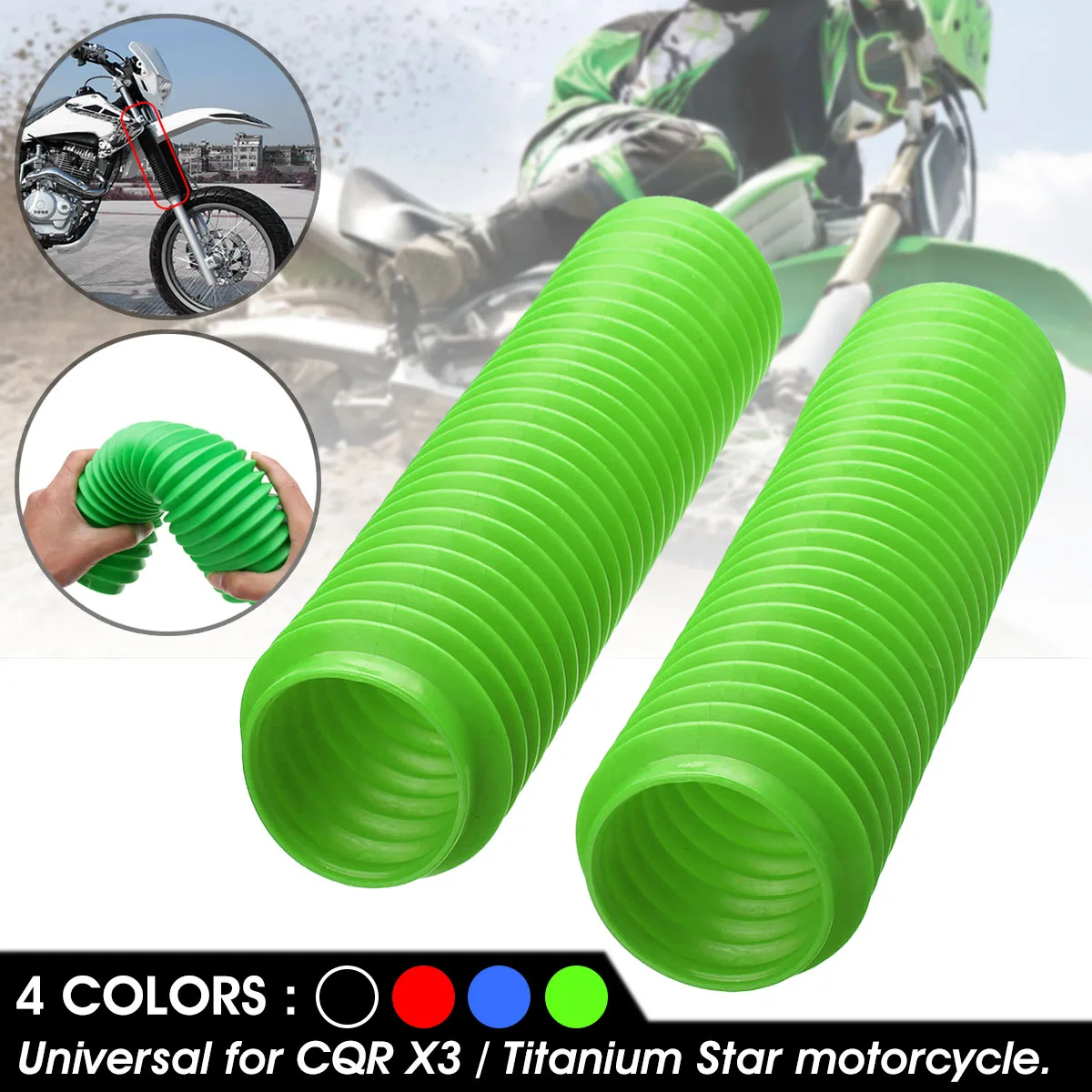 New Motorcycle Front Fork Cover Gaiters Boot Shock Protector Dustproof Sleeve For Off Road Pit Dirt Bike Motocross ATV