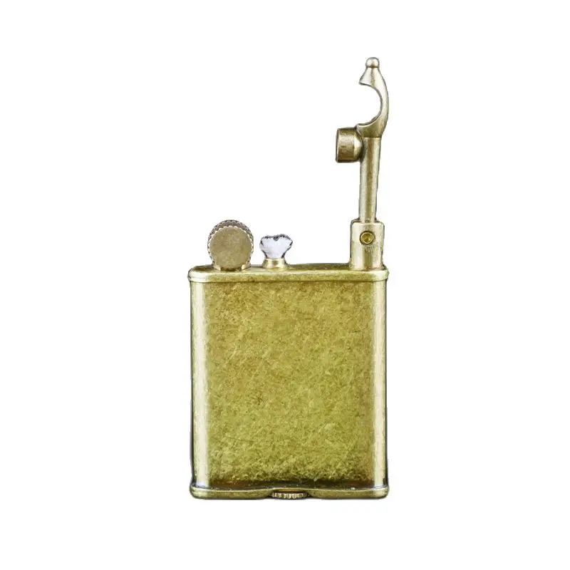 IMCO-Metal Gasoline Lighter Thin Square Brass Lighters Retro Refueling Cigarette Lighter