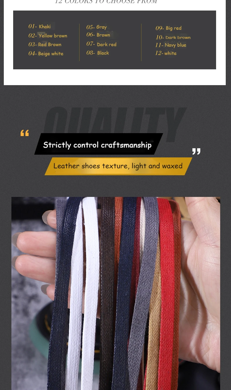 1 Paar Schuhbänder, 0,8 cm, gewachste Baumwolle, flache, wasserdichte Schuhbänder, unisex, für Stiefel, Freizeitschuhe, Sneaker, Leder-Schuhbänder – Detail 3