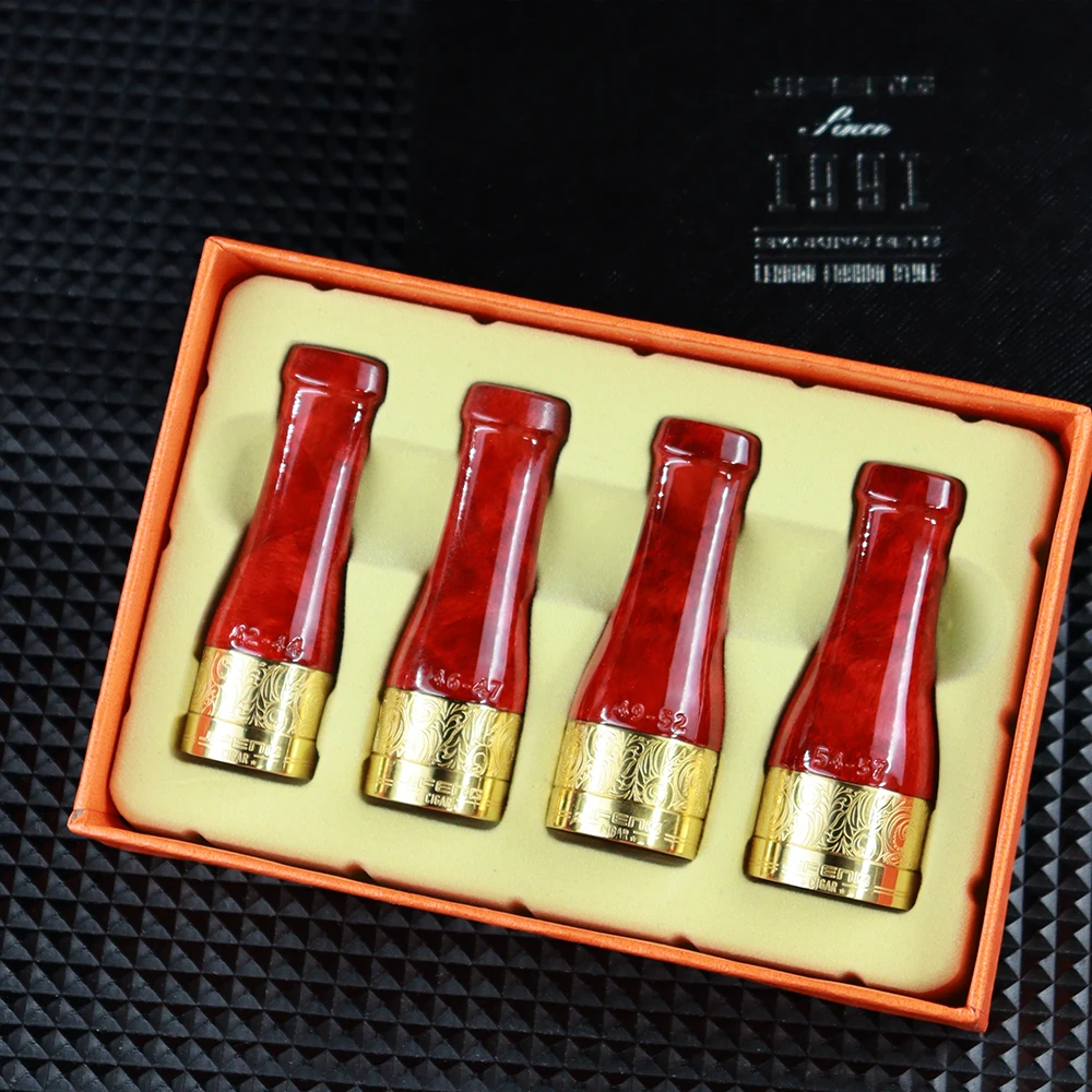 Free Ship NEW Arrival Luxury Tip Copper Resin Cigar Pipe Holder Cigar Tube Cigar Mouthpiece Christmas Gift CS-004