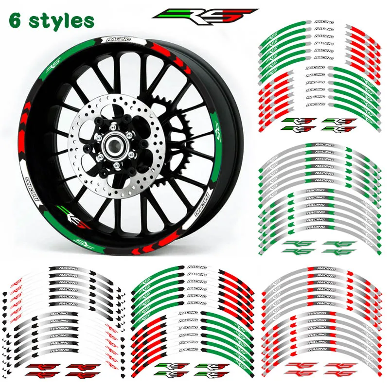 

Motorcycle Wheel Rim Reflective Sticker Decal moto car stickers and decals Suitable For Aprilia RS 125 rs v4 RS125