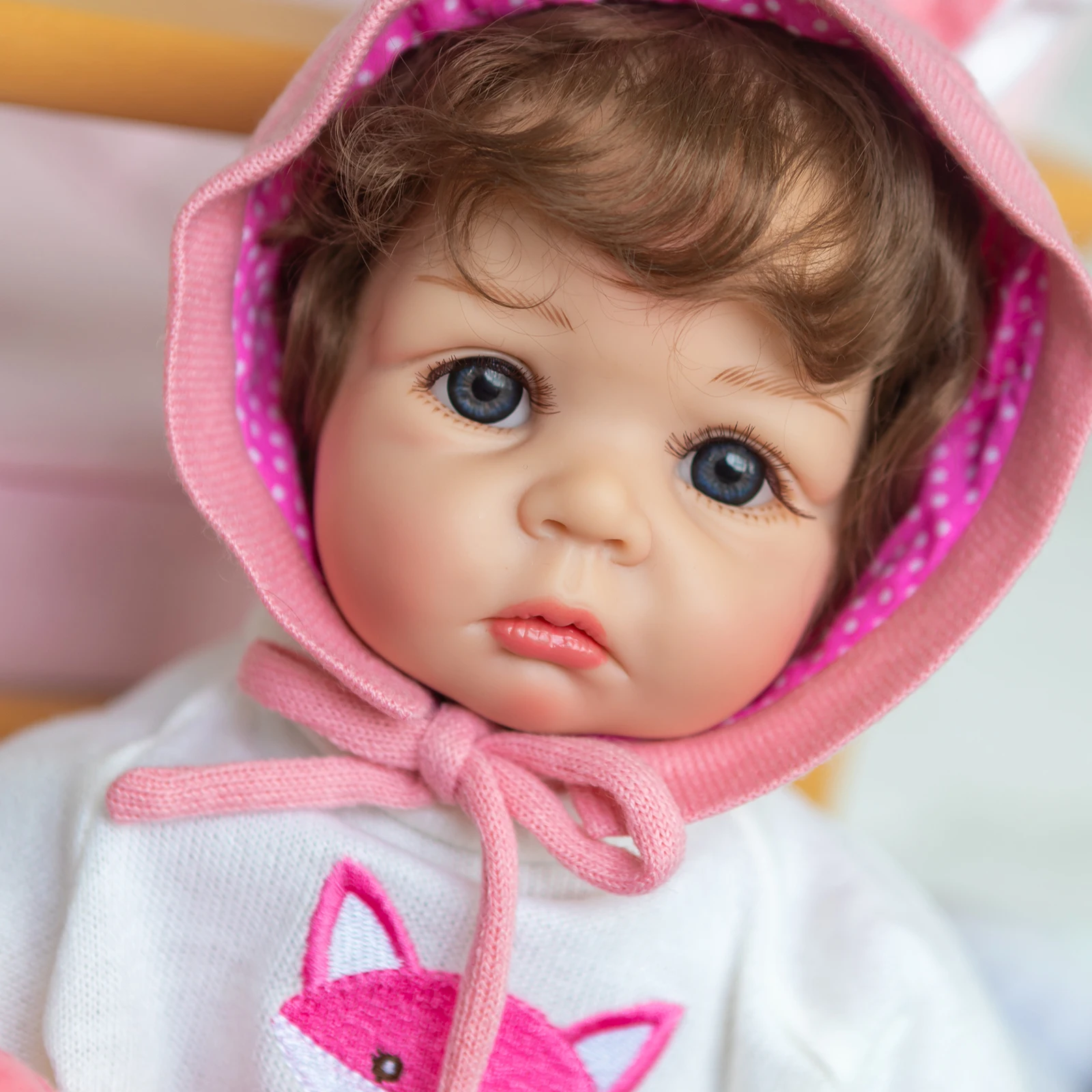 NPK 22inch Reborn Baby Girl Doll - Princess Newborn Size Daphne Lifelike Soft Touch Sweet Face Birthday Gift for Girls