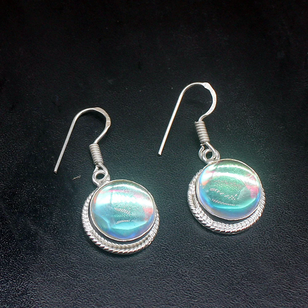 Gemstonefactory Big Promotion Unique 925 Silver Colorful Topaz Dazzling Women Ladies Gifts Dangle Drop Earrings 20212284