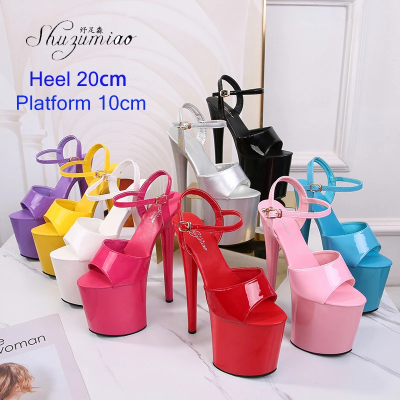 Pole Dance Shoes Women Sandals Stripper High Heels Women Sexy Show Shoes Girl Party Club 13 15 17 CM Platform High-heeled Shoes