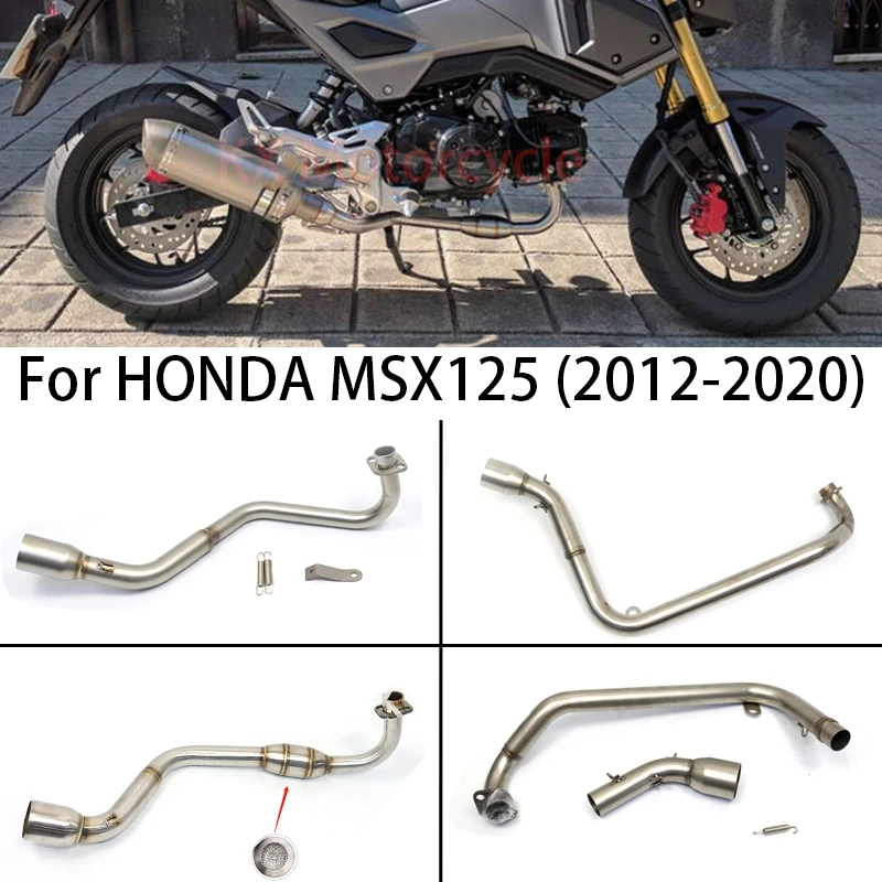 

For HONDA MSX125 MSX125SF 2012-2020 Upgrade Motorcycle Exhaust Systems Header Front Link Tube Connect Middle Pipe