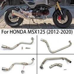 For HONDA MSX125 MSX125SF 2012-2020 Upgrade Motorcycle Exhaust Systems Header Front Link Tube Connect Middle Pipe