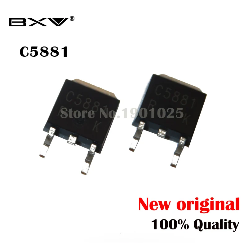 10PCS/LOT 2SC5881 C5881 TO-252 60V 5A NPN Power New IC