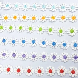 5 jardas/2.5cm laço fita/bordado laço diy artesanal pequeno margarida laço