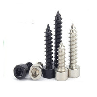 M2 M2.6 M3 M3.5 M4 M5 M6 Hex Hexagon Socket Cap Head Self Tapping Screw 8.8 Grade Black/Nickel Zinc Allen Head Screw for Speaker