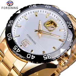 Forsining Mechanical Golden Mens Watch Top Brand Luxury Business Male Watches Business Automatic New Arrival Fashion Man Clock