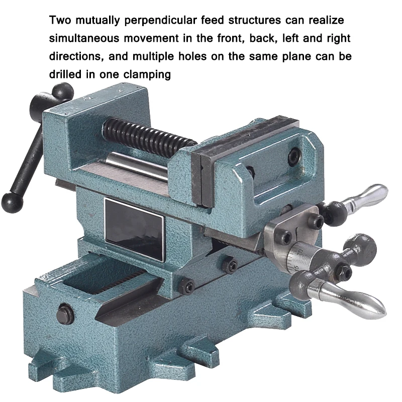 Heavy-Duty Precision Cross-Nose Pliers Bench Vise Drilling Machine Variable Milling Machine Two-Way Movable Vise Table