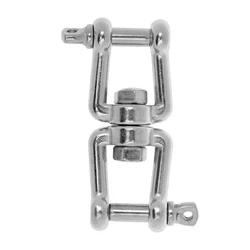 Marine Stainless Steel Anchor Chain Connector Swivel Jaw Double Shackle- M5 Swivel for Boat