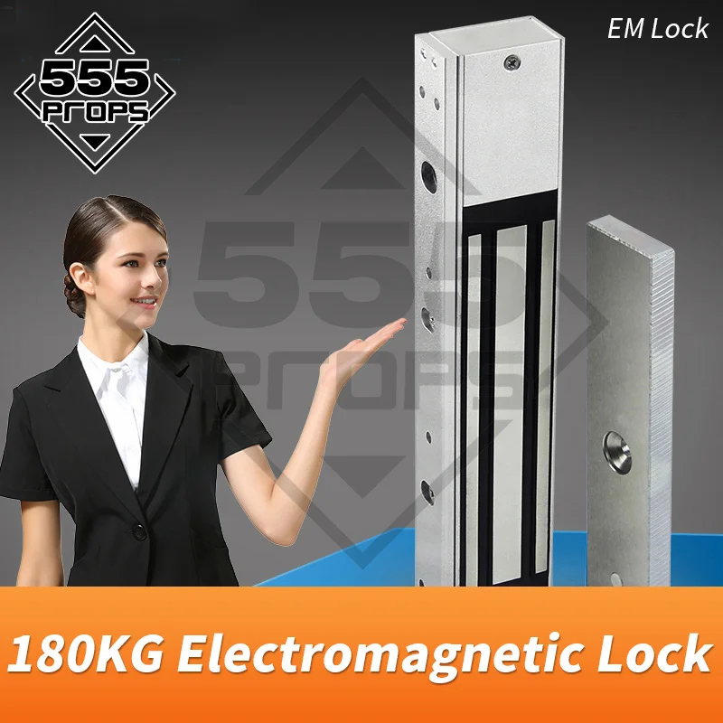 555PROPS Suction 180KG EM lock Escape Room Spare Parts install the electromagnetic lock on door or box