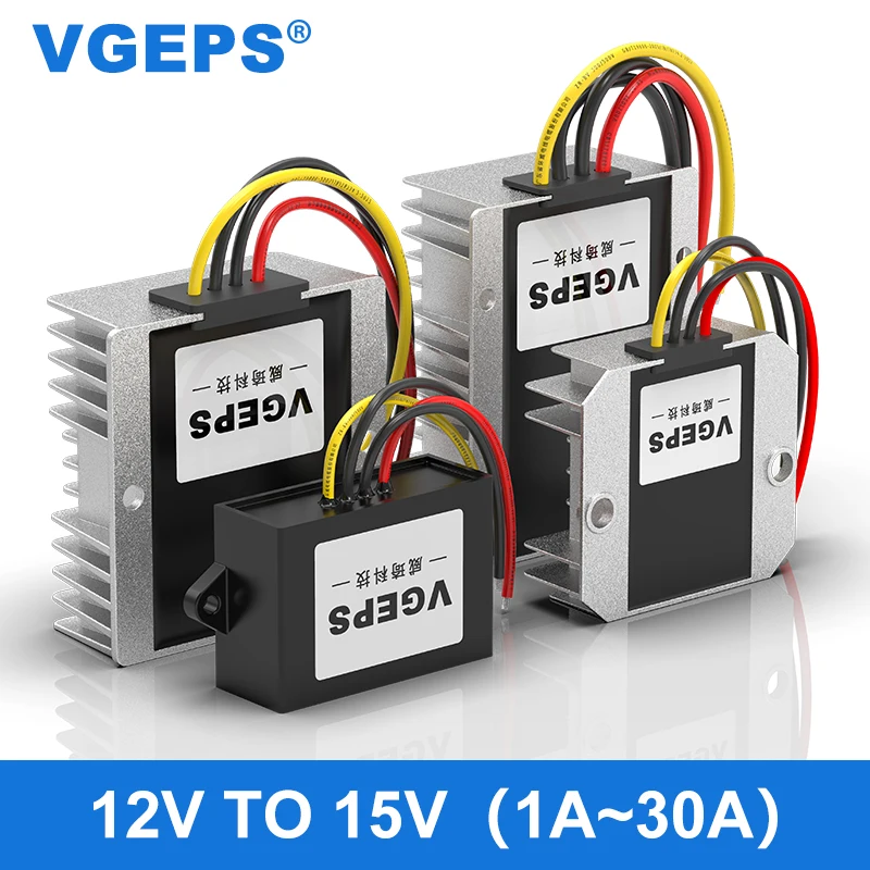 

12V to 15V DC power converter 9-14V to 15V car power boost module DC-DC transformer