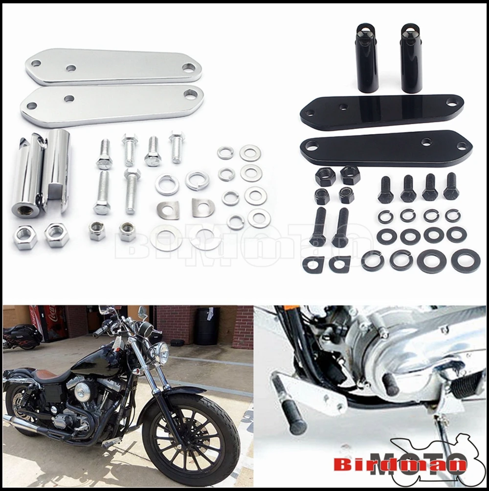 

Steel Motorcycle Footpeg Accessories Foot Peg Support Mounting Kit for Harley Dyna FXD Low Rider Street Bob Super Glide 1991-17