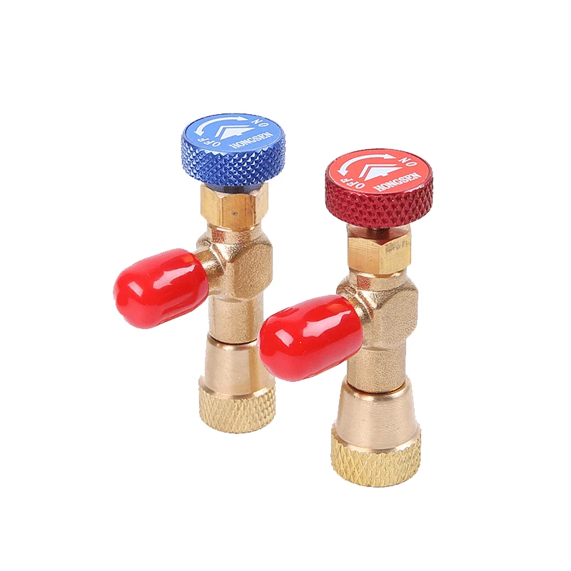 HS R410a R22 narzędzie do lodówki klimatyzacja Adapter zaworu bezpieczeństwa montażu 1/4 "5/16" Cal mężczyzna/Famale wąż zasilający zawór