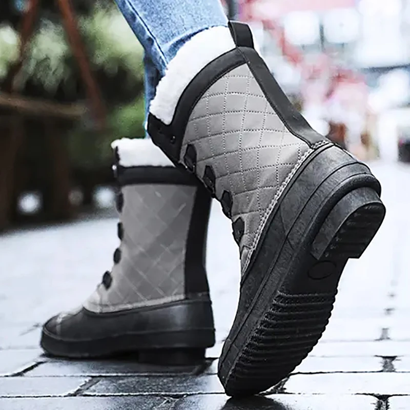 New Women Boots High Quality Waterproof Snow Boots Plush Warm Cotton Shoes Ankle Mid-Calf Boots Women Winter Shoes Botas Mujer