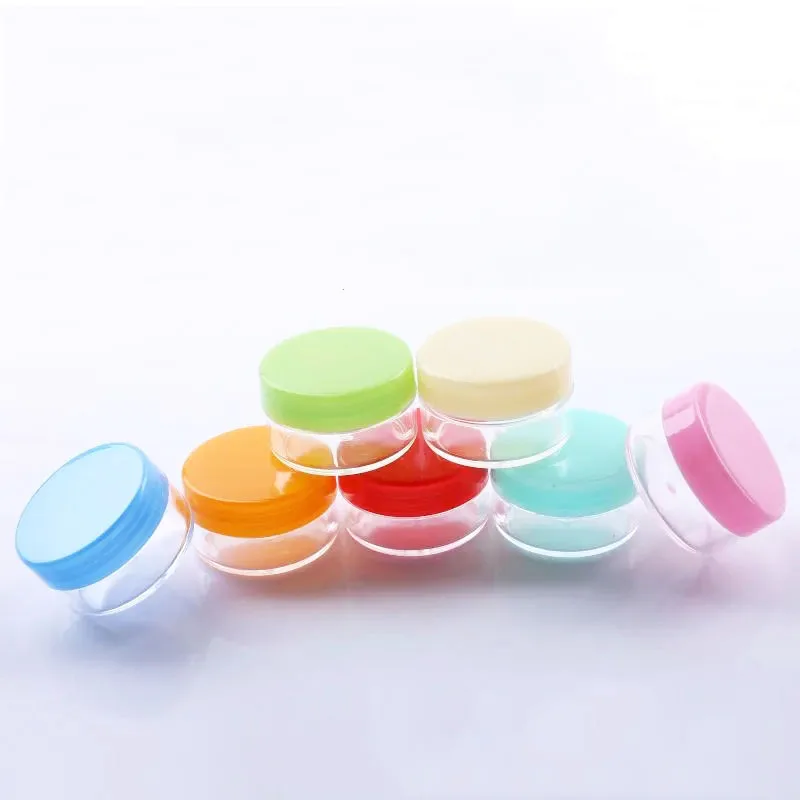 10 Pcs/Lot Thick Plastic Transparent Can Cosmetics Travel Bottle Sample Storage Can Rhinestone Ring Earring Storage Case Contain