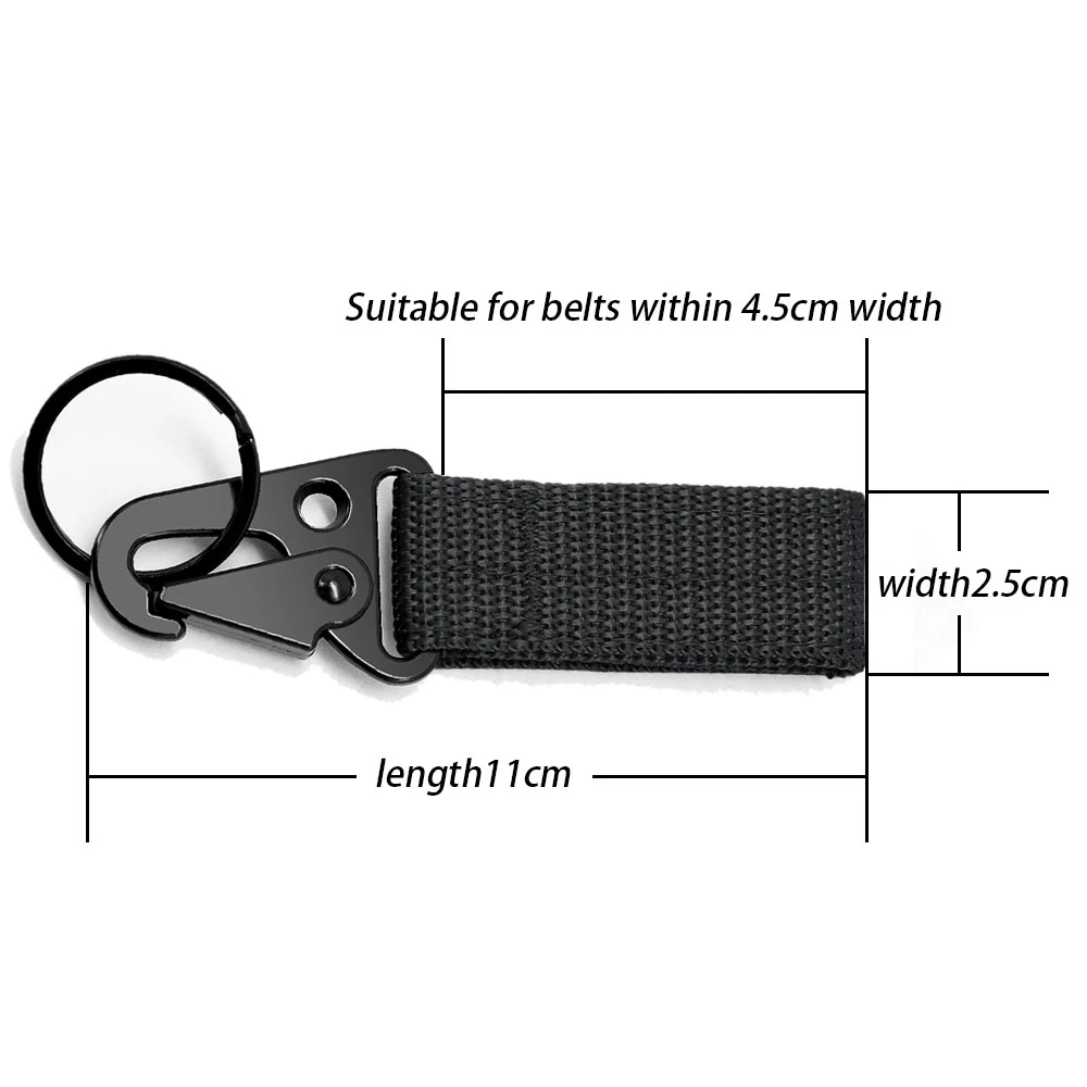 DOOPAI Men's Belt Multi-Function Outdoor Tactical Nylon Webbing Belt Key Hang Buckle Mountaineering Portable Eagle Hook