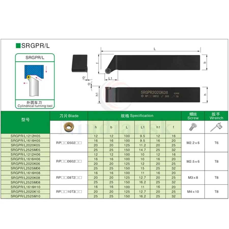 Tool 1616H10 tool tool portautensili per tornitura esterna indicizzabile, inserto RPMT10T3, portautensili da taglio CNC