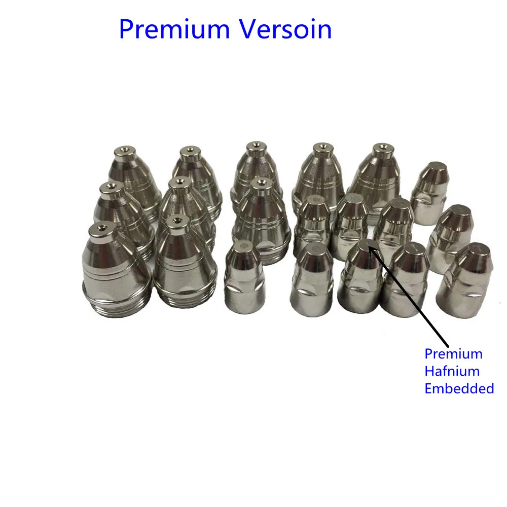20 Buah Premium P80 Plasma Pemotongan Obor Habis 60A 80A 100A P80 CNC Plasma Obor Ujung Elektroda Nozzle